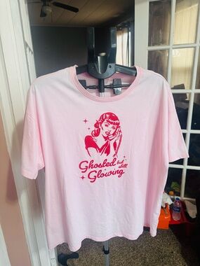 Ghosted But Still Glowing Pink Graphic Tee